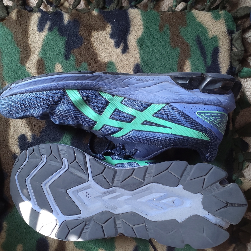 Asics Blue and Green Athletic Shoes - Picture 4 of 6